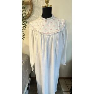 NWT Lanz Of Salzburg White Nightgown M Cottagecore Modest Coquette Praire Gift